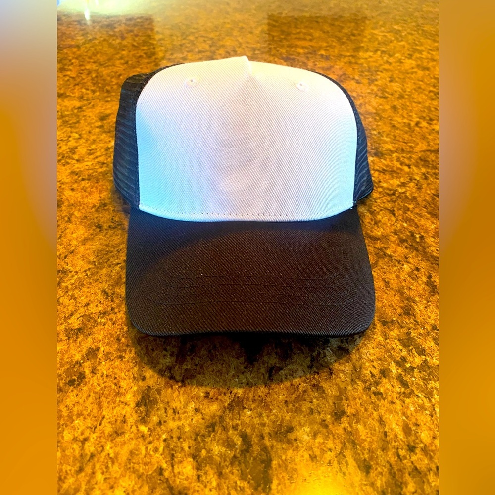 Cricut Black and White Trucker Cap Blank